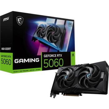 Видео карта MSI Video Card NVIDIA GeForce RTX 5060 8G GAMING OC, 8GB GDDR7, 128-bit, 2640 MHz Boost...