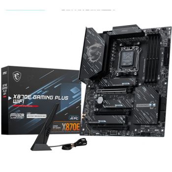 Дънна платка MSI X870E GAMING PLUS WIFI, ATX, Socket AM5, 4x DDR5 Dual Channel DDR5 up to 8200(OC)...
