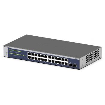 NETGEAR GS724T 24 Port Gigabit Smart Switch 2x combo copper/ SFP Ports Insight Remote/Cloud manageme...