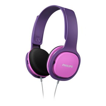 Слушалки Philips Kids' headphones, sized for kids, maximum volume limited, pink/purple SHK2000PK