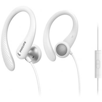 Слушалки PHILIPS InEar Earhook Headphones white 15mm speaker driver optimizes wearing comfort TAA1105WT/00