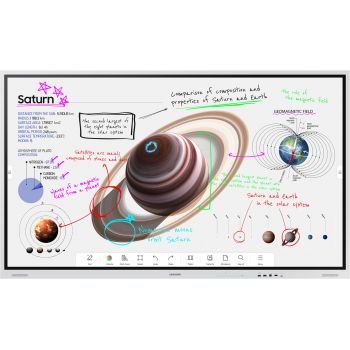 Дисплей Samsung Flip Pro Digital Flipboard 75inch 4k Ir Touch Hdmi Usb-c Lan Wifi Wpa2 Ent Blueto Tizen 6.5 Soc 4x10w Landscape 400x400 LH75WMBWLGCXEN