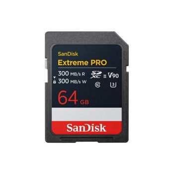 SanDisk Карта памет Extreme Pro SDXC 64GB 300MB/s &amp; 300Mb/s Class 10 V90 UHS-II