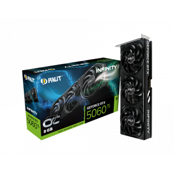 Видео карта PALIT GeForce RTX 5060 Ti Infinity 3 8GB GDDR7 128 bit, 1x HDMI 2.1b, 3x DP 2.1b, 3 Fan...