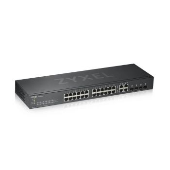 Мрежов суич ZyXEL GS1920-24v2, 28 Port Smart Managed Switch 24x Gigabit Copper and 4x Gigabit dual ...