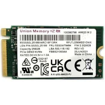 Твърд диск Union Memory 256GB SSD M.2 2242 NVMe PCIe GEN3 AM620 RPJTJ256MEE1OWX SSS1B60641