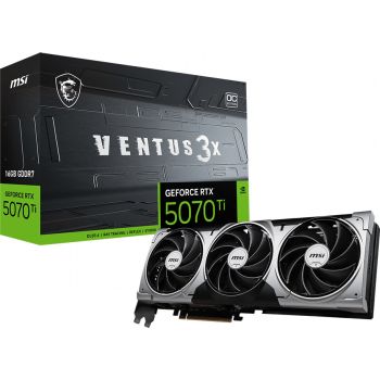 Видео карта MSI Video Card Nvidia GeForce RTX 5070 Ti 16G VENTUS 3X OC (16GB GDDR7/256bit, PCI-E ...