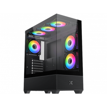 Кутия за компютър XIGMATEK Alphard (BK, EATX, U3x1 & U2x2, Front & Left Seamless TG, 5PCS G20A ...